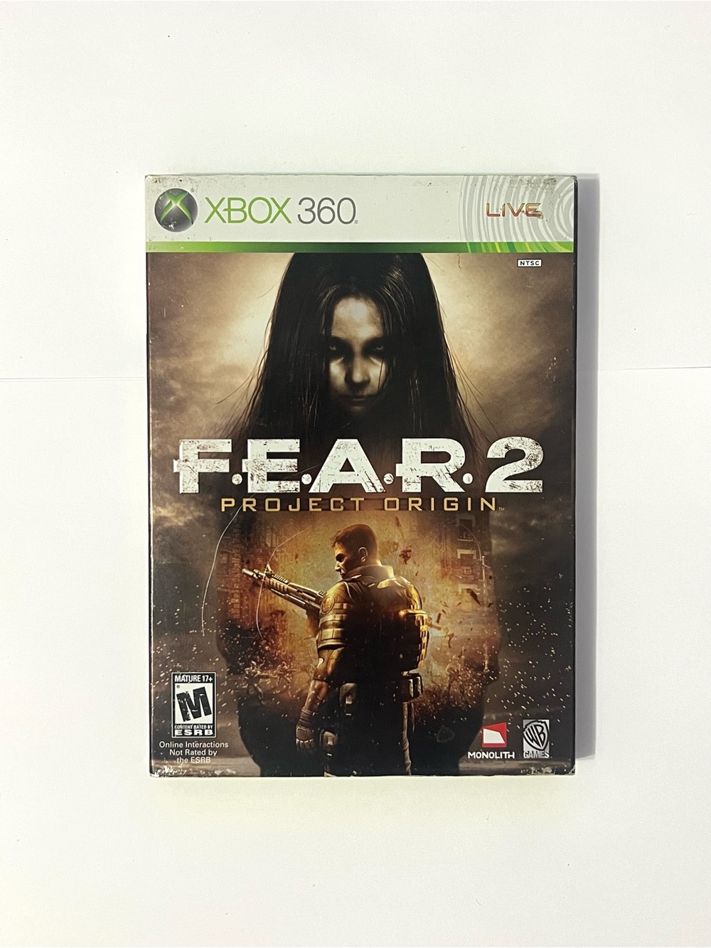 F.E.A.R. 2 Project Origin (Xbox 360, 2009) Complete & Tested W/ Cover CIB